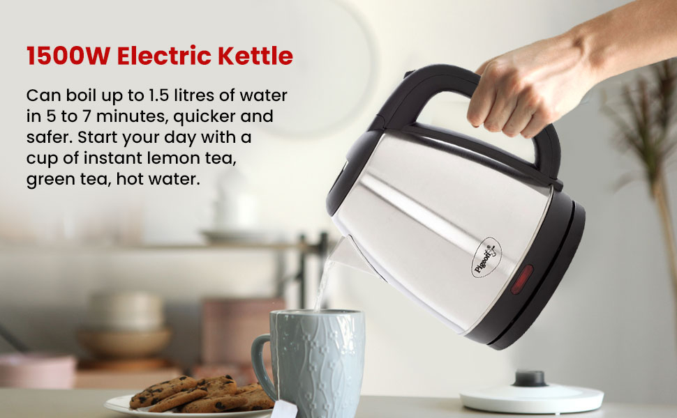 Electric Kettle With Stainless Steel Body