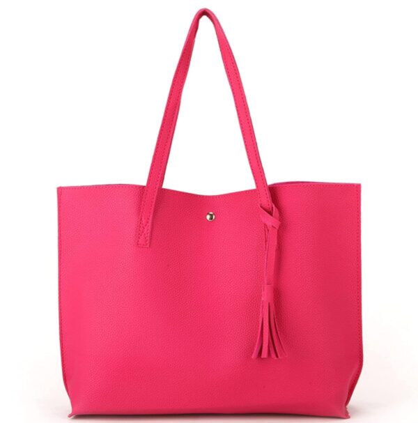 PU Leather Women Tote Bag With Handle